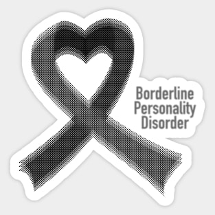 Borderline Personality Disorder Awareness Halftone Ribbon Sticker